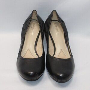 Naturalizer N5 Comfort Genuine Leather Solid Black Kitten Heels